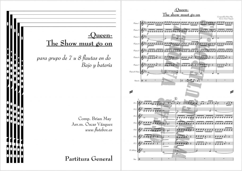 Queen the show Cancionesa flauta orquesta