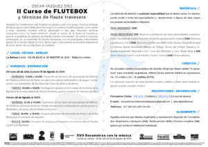 Flyer II curso de Flauta beatbox en los Encuentros con la Música